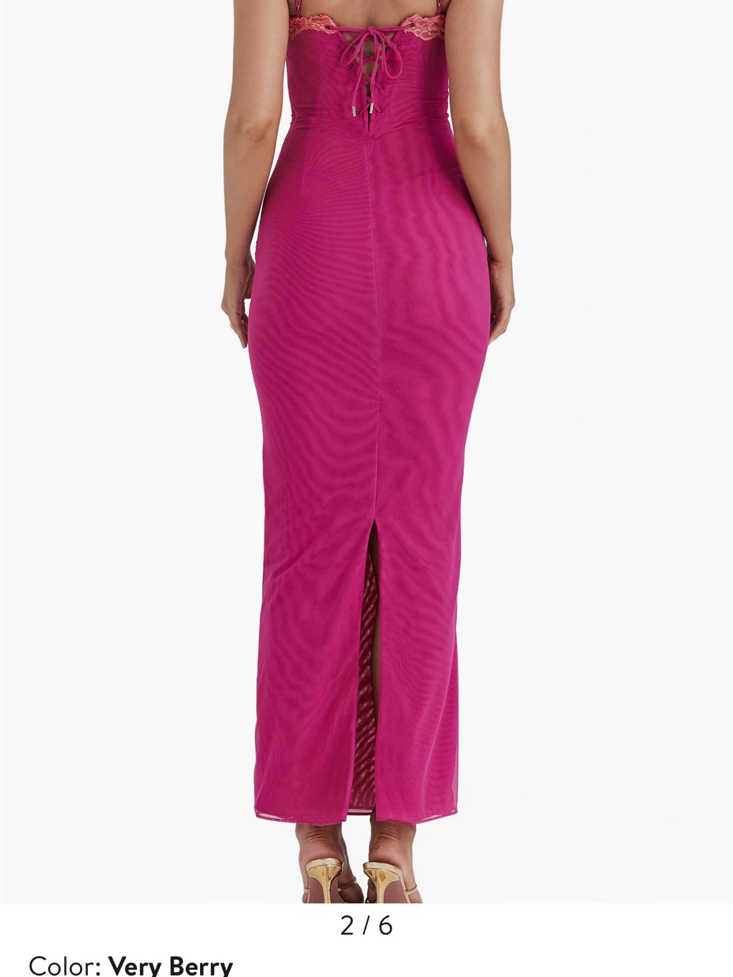 House Of Cb Very Berry Lace-Trim Maxi Skirt